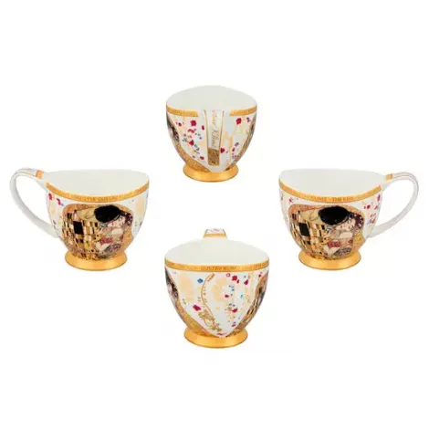 Filiżanka Carmani Vanessa 100ml espresso ze spodkiem - G. Klimt, Pocałunek kremowy - 3